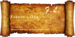Fekete Lilla névjegykártya
