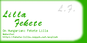 lilla fekete business card